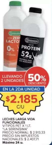 vida - LECHES LARGA VIDA FUNCIONALES