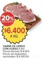 X$ - CARRE DE CERDO CON HUESO