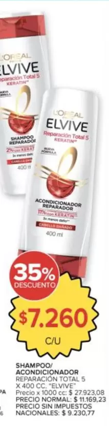 Elvive - SHAMPOO ACONDICIONADOR REPARACION TOTAL 5