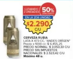 X$ - CERVEZA RUBIA LATA