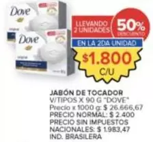 Dove - JABÓN DE TOCADOR