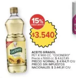 Cocinero - ACEITE GIRASOL