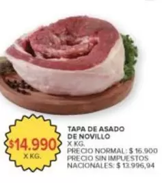 X$ - TAPA DE ASADO DE NOVILLO