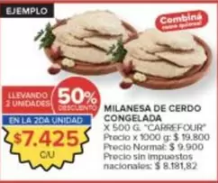 Carrefour - MILANESA DE CERDO CONGELADA