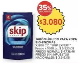 Skip - JABÓN LÍQUIDO PARA ROPA BIO-ENZIMAS