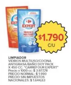 Carrefour - VIDRIOS MULTIUSO/COCINA ANTIGRASA/BAÑO DOY PACK X 450 CC