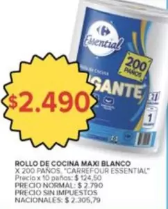 X$ - ROLLO DE COCINA