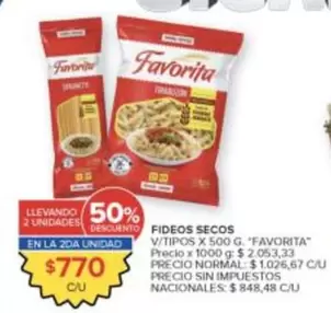 Favorita - Fideos Secos