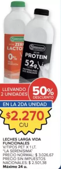 vida - LECHES LARGA VIDA FUNCIONALES