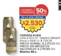 Andes - CERVEZA RUBIA LATA