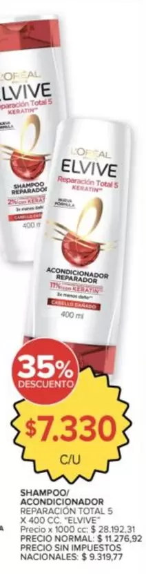 Elvive - SHAMPOO ACONDICIONADOR REPARACION TOTAL 5