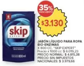 Skip - JABÓN LÍQUIDO PARA ROPA BIO-ENZIMAS