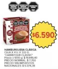 Carrefour - HAMBURGUESA CLÁSICA