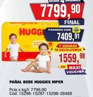 Huggies - PAÑAL BEBE HIPER