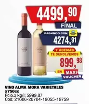Alma Mora - VINO ALMA MORA VARIETALES