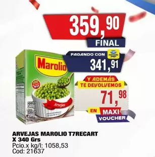 Marolio - ARVEJAS T7RECART X 340 Grs