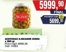 Don Nicanor - ACEITUNAS D.NICANOR VERDE