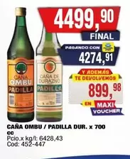 Padilla - CAÑA OMBU / PADILLA DUR. x 700 cc