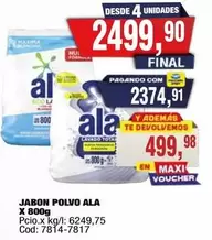 Ala - JABON POLVO ALA X 800G