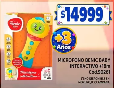 MICROFONO BENIC BABY INTERACTIVO +18m Cód.90261