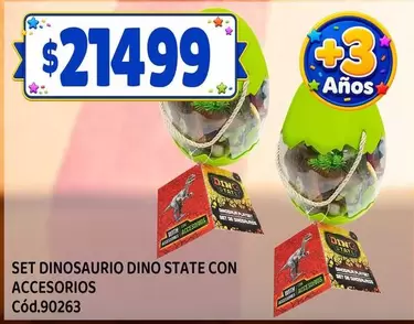 SET DINOSAURIO DINO STATE CON ACCESORIOS Cód.90263