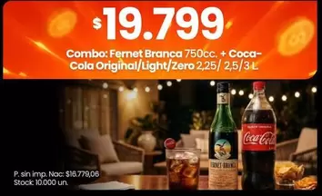 Coca cola - Fernet Branca + Coca-Cola Original/Light/Zero