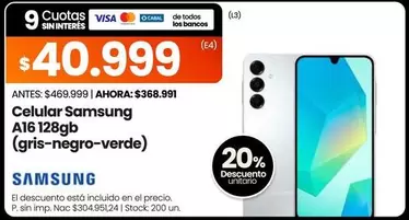 Samsung - Celular A16 128gb