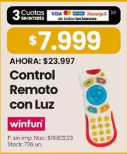 Control Remoto con Luz