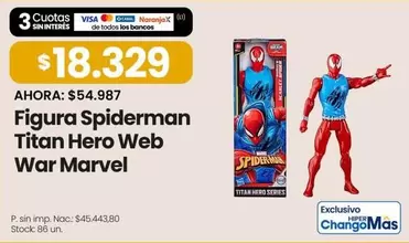Spiderman - Figura Titan Hero Web War Marvel