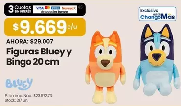 Figuras Bluey y Bingo 20 cm