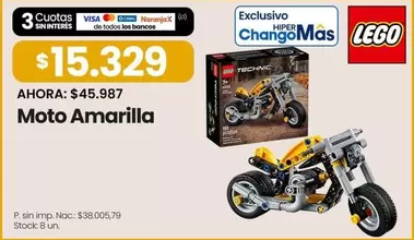 LEGO - Moto Amarilla