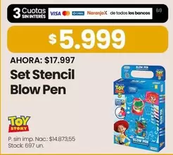 Toy Story - Set Stencil Blow Pen