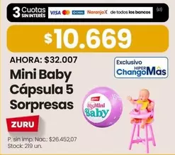 Mini Baby Cápsula 5 Sorpresas