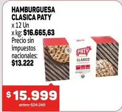 Paty - HAMBURGUESA CLASICA