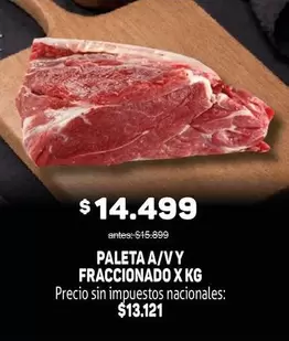 PALETA A/V Y FRACCIONADO