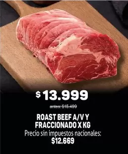 X$ - ROAST BEEF A/V Y FRACCIONADO
