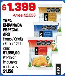 Aro - TAPA EMPANADA ESPECIAL