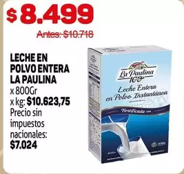 La paulina - LECHE EN POLVO ENTERA
