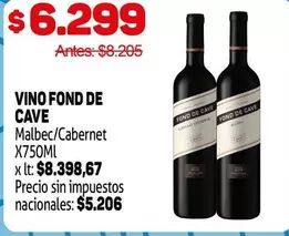 Fond de Cave - VINO FOND DE CAVE Malbec/Cabernet X750ML