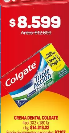 Colgate - CREMA DENTAL TRIPLE ACCION