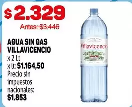 Villavicencio - AGUA SIN GAS