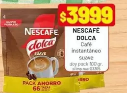 Nescafé - Café instantáneo suave doy pack