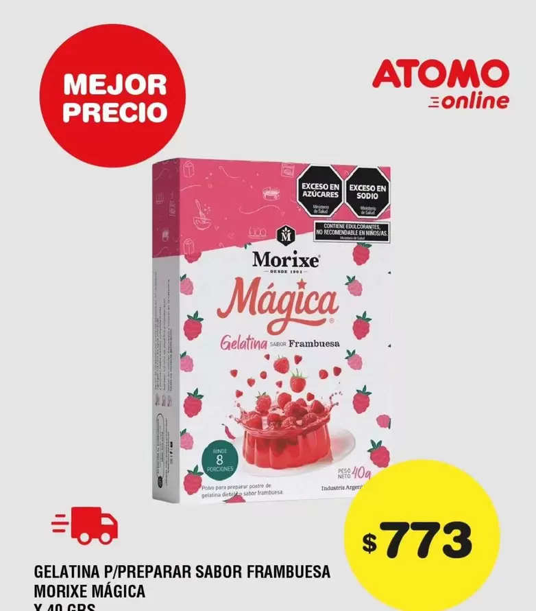Morixe - Gelatina P/Preparar Sabor Frambuesa