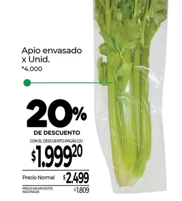 Apio envasado