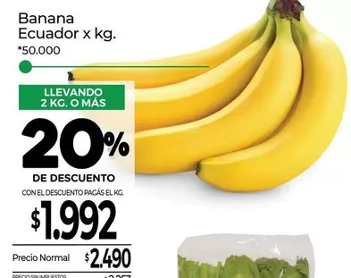 X$ - Banana Ecuador x kg.