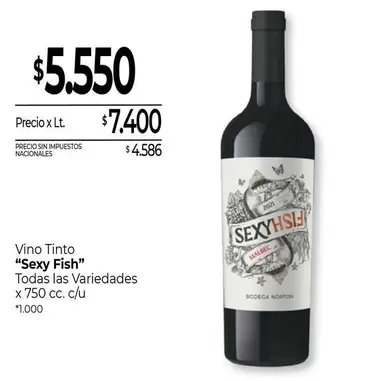 X$ - Vino Tinto "Sexy Fish"