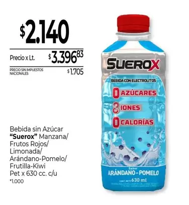 X$ - Bebida con electrolitos