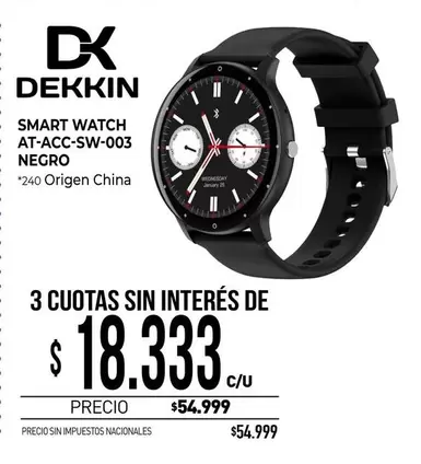 Negro - SMART WATCH AT-ACC-SW-003 NEGRO