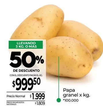 X$ - Papa granel
