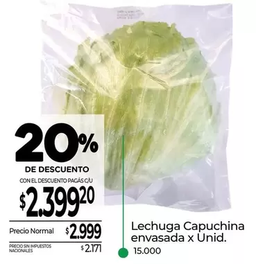 X$ - Lechuga Capuchina
